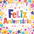 Feliz Aniversario Portuguese Happy Birthday card