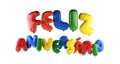 Feliz Aniversario Portuguese Happy Birthday - Font Ballon