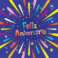 Feliz Aniversario Portuguese Happy Birthday greeting card