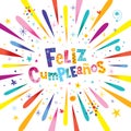 Feliz Cumpleanos Happy Birthday in Spanish Royalty Free Stock Photo