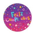 Feliz Cumpleanos Happy Birthday in Spanish card Royalty Free Stock Photo