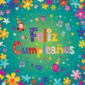 Feliz Cumpleanos Happy Birthday in Spanish Royalty Free Stock Photo