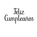 Feliz Cumpleanos. Happy Birthday in Spanish. Modern calligraphy greeting card. Royalty Free Stock Photo