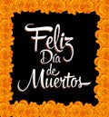 Feliz dia de muertos - Happy day of the death spanish text - Print Flower