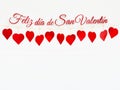 Feliz dia de San Valentin letrero - Happy Valentines day spanish text fit for a banner Royalty Free Stock Photo