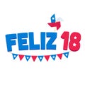 Feliz 18 Fiestas Patrias Chile Royalty Free Stock Photo