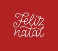 Feliz Natal calligraphic line art typography Royalty Free Stock Photo