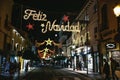 Feliz Navidad Christmas lights in Ronda, Andalusia