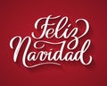 Feliz Navidad - Merry Christmas from Spanish. Royalty Free Stock Photo