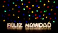 Feliz navidad, merry christmas in Spanish language