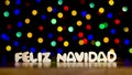 Feliz navidad, merry christmas in Spanish language