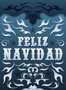 Feliz Navidad - Merry Christmas spanish text Royalty Free Stock Photo