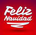 Feliz Navidad - Merry Christmas spanish text Royalty Free Stock Photo