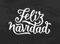 Feliz Navidad modern calligraphic chalk lettering Royalty Free Stock Photo