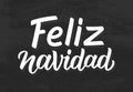 Feliz Navidad modern calligraphic chalk lettering Royalty Free Stock Photo