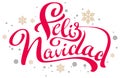 Feliz navidad text Merry Christmas translation from Spanish Royalty Free Stock Photo