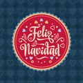 Feliz navidad. Xmas card. Spanish language Royalty Free Stock Photo