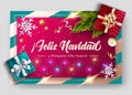 Feliz Navidad y prospero Ano Nuevo. Merry Christmas. Royalty Free Stock Photo