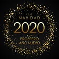 Feliz Navidad 2020 y un Prospero Nuevo spanish text banner
