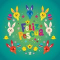 Feliz Pascua Happy Easter in Spanish