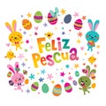 Feliz Pascua Happy Easter in Spanish greeting card