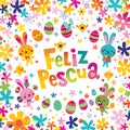 Feliz Pascua Happy Easter in Spanish greeting card