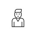 fellow employee. Element of job interview icon for mobile concept and web apps. Thin line fellow employee can be used for web and