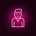 fellow employee icon. Elements of interview in neon style icons. Simple icon for websites, web design, mobile app, info graphics