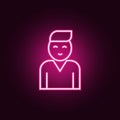 fellow employee icon. Elements of interview in neon style icons. Simple icon for websites, web design, mobile app, info graphics