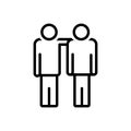 Black line icon for Fellow, fella and codger