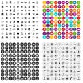 100 fellow worker icons set vector variant Royalty Free Stock Photo