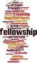 Fellowship word cloud Royalty Free Stock Photo