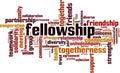 Fellowship word cloud Royalty Free Stock Photo