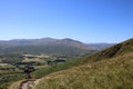 Fellwalker at top Mousthwaite Comb, Scales Fell, UK