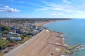 Felpham Village seafront aerial photo Royalty Free Stock Photo