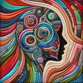 felt art patchwork, A powerful artificial intelligence technology in the world and AI brains working for humans daily work faster