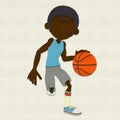 Felt Basketball Player Dribbling