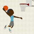 Felt Basketball Player Dunking