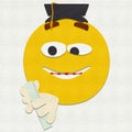 Felt Emoticon Graduation