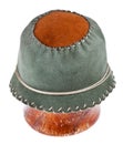 Felt green soft cloche hat