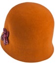 Felt ladies cloche hat