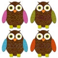 Felt Owls Set