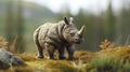Felt Rhinoceros Stop-motion Animation In 4k With Unique Aesthetic