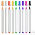 Felt tip pens. Colorful marker pens set Royalty Free Stock Photo