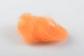 Felt wool light orange color swatch. Shallow depth of field. Royalty Free Stock Photo