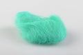 Felt wool turquoise green color swatch. Shallow depth of field. Royalty Free Stock Photo