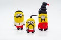 Felted toys of minions yellow color