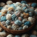 Felting Wool Wool with good felting properties often with a cr