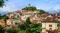 Feltre historical Old Town in Dolomites Alps, Italy