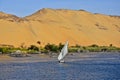 A felucca at The Nile in Aswan, Egypt Royalty Free Stock Photo